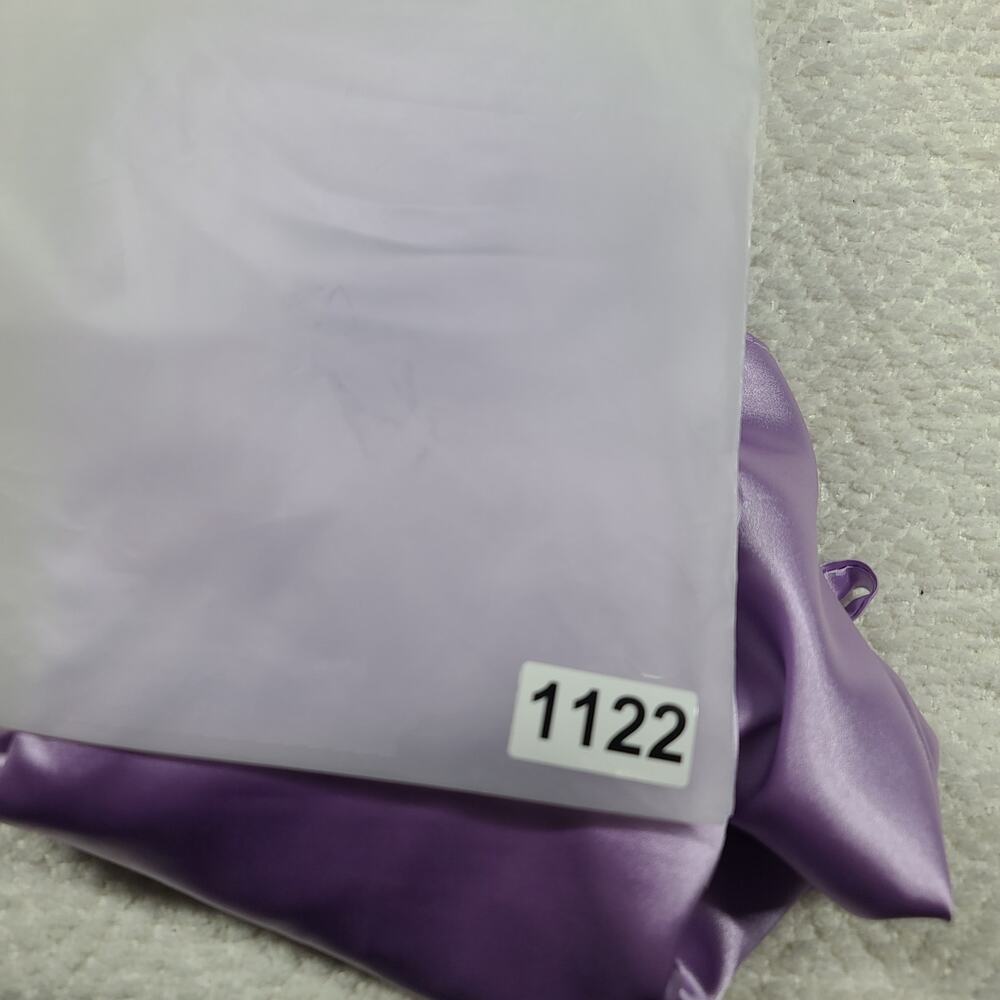 Satin pleated bust Party HOCO Mini dress purple SZ 0 Cocktail party formal - Picture 12 of 12